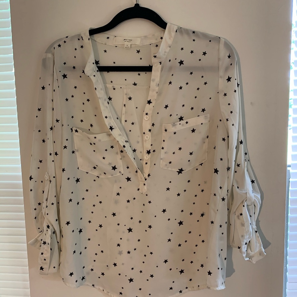 Woven white top